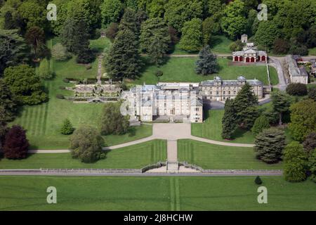 Luftaufnahme von Aske Hall (Heimat der Zetland Estates), Richmond, North Yorkshire Stockfoto