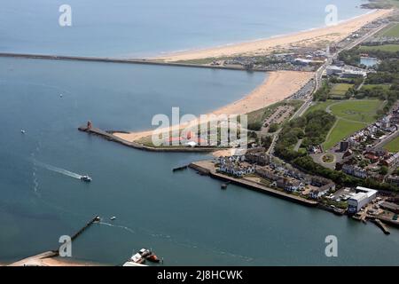 Luftaufnahme von South Shields, Tyne & Wear Stockfoto