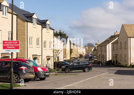 Neu gebaute Häuser, Tetbury, Gloucestershire, Großbritannien Stockfoto