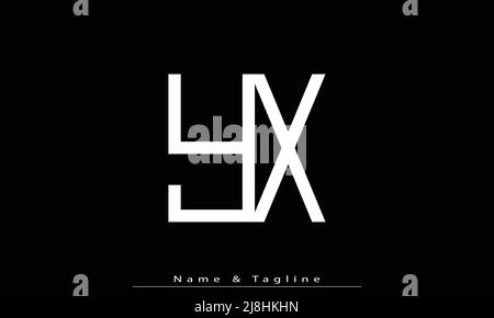 Buchstabenbuchstaben Initialen Monogramm Logo YX , XY Stock Vektor