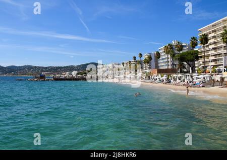 Juan Les Pins, Frankreich. Oktober 2019. Strand in Juan Les Pins, Südfrankreich. Quelle: Vuk Valcic / Alamy Stockfoto