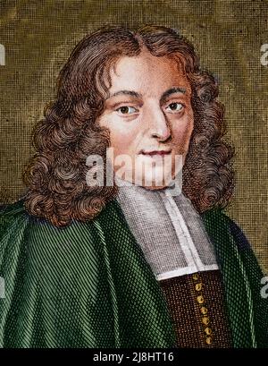 Portrait de Pierre Bayle (1647 - 1706) ecrivain et Philosophie francais. Stockfoto