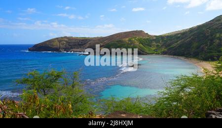 Hanauma Bay Nature Preserve auf der Insel O'ahu in Hawaii, USA Stockfoto