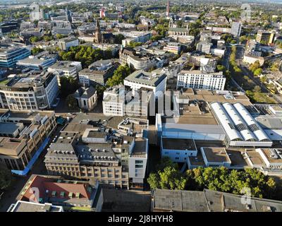 Essen Stadt im Ruhrgebiet, Deutschland. Stadtkern von der Innenstadt aus. Stockfoto