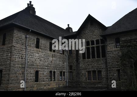 Wunderschöne Aufnahme eines kolonialen Bungalowgebäudes, Sri Lanka Stockfoto