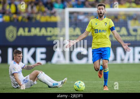 Cadiz, Spanien, 15. Mai 2022, Jose Maria Martin von Cadiz während des spanischen Fußballspiels La Liga zwischen Cadiz CF und Real Madrid am 15. Mai 2022 im Nuevo Mirandilla-Stadion in Cadiz, Spanien - Foto: Joaquin Corchero/DPPI/LiveMedia Stockfoto