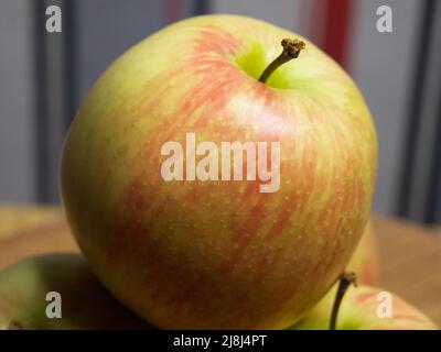 Ein paar Galaäpfel, eine Nahaufnahme. Obst. Stockfoto