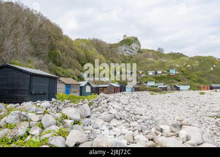 Landschaftsfoto von Church Ope Cove in Portland in Dorset Stockfoto