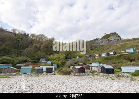 Landschaftsfoto von Church Ope Cove in Portland in Dorset Stockfoto