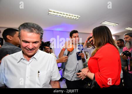 Recife, Brasilien. 16.. Mai 2022. PE auf ihrem Ticket. Die Pressekonferenz fand im Hauptquartier der Partei im Stadtteil Terreão statt. Recife. Quelle: João Carlos Mazella/FotoArena/Alamy Live News Stockfoto