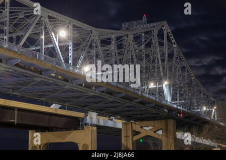 Mississippi River Bridge in La Crosse, Wisconsin, USA Stockfoto