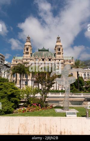 La Ballerina (Marco Lodola, 1995) beim Festival des Jardins und der Opera de Monte Carlo. Fürstentum Monaco Stockfoto