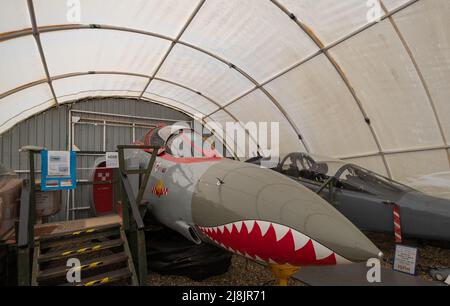 Norwich, Norfolk, Großbritannien – Mai 14 2022. Kleinflugzeuge im Luftfahrtmuseum Stockfoto