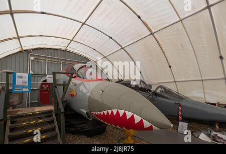 Norwich, Norfolk, Großbritannien – Mai 14 2022. Kleinflugzeuge im Luftfahrtmuseum Stockfoto