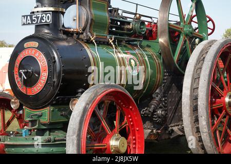 Das Steam Fair Vehicle Zeigt Den Traktionsmotor An Stockfoto