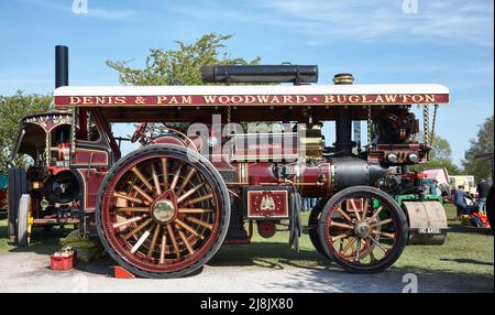 Das Steam Fair Vehicle Zeigt Den Traktionsmotor An Stockfoto