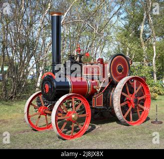 Das Steam Fair Vehicle Zeigt Den Traktionsmotor An Stockfoto