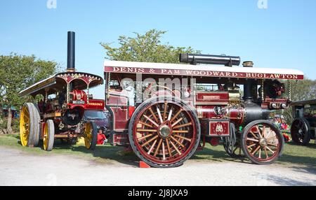 Das Steam Fair Vehicle Zeigt Den Traktionsmotor An Stockfoto