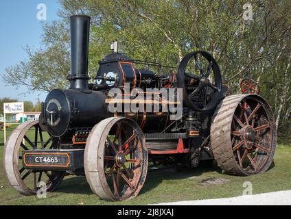 Das Steam Fair Vehicle Zeigt Den Traktionsmotor An Stockfoto