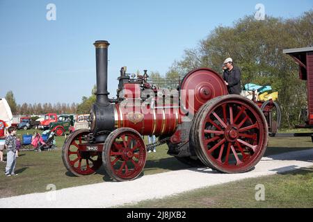 Das Steam Fair Vehicle Zeigt Den Traktionsmotor An Stockfoto