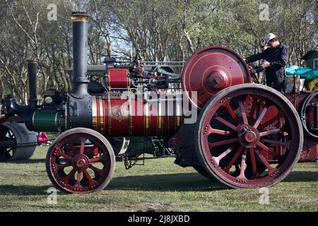 Das Steam Fair Vehicle Zeigt Den Traktionsmotor An Stockfoto