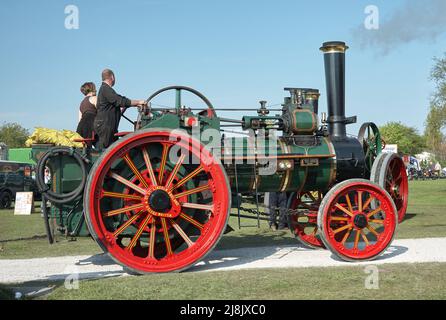 Das Steam Fair Vehicle Zeigt Den Traktionsmotor An Stockfoto