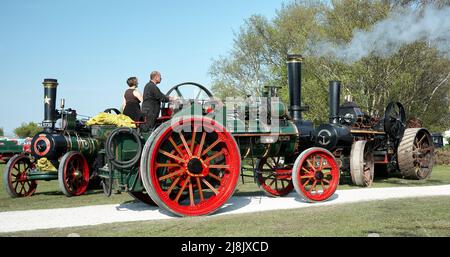 Das Steam Fair Vehicle Zeigt Den Traktionsmotor An Stockfoto