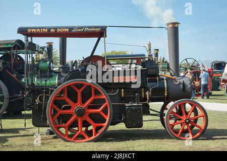 Das Steam Fair Vehicle Zeigt Den Traktionsmotor An Stockfoto