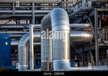 Installation von Beckton Gas Works, London Stockfoto