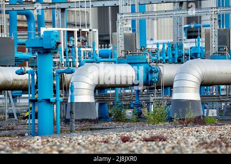 Installation von Beckton Gas Works, London Stockfoto