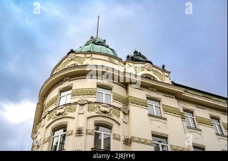 LJUBLJANA, SLOWENIEN - 15. FEBRUAR 2022: Hotel in Ljubljana, Slowenien Stockfoto