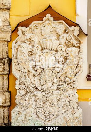 Haus der Schwarzhäupter, Detailansicht, 26 Pikk Street, Altstadt, Tallinn, Estland Stockfoto