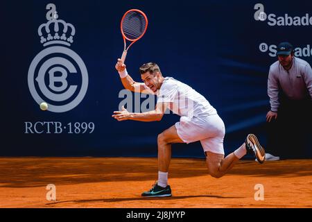 BARCELONA - APR 18: Egor Gerasimov in Aktion während des Barcelona Open Banc Sabadell Tennisturniers im Real Club De Tenis Barcelona am 18. April 20 Stockfoto