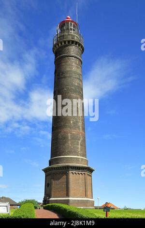 Alter Leuchtturm auf Borkum, Deutschland, Niedersachsen, Borkum Stockfoto