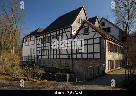 Papiermuseum Alte Dombach, Teil des Industriemuseums LVR, Deutschland, Nordrhein-Westfalen, Bergisches Land, Bergisch Gladbach Stockfoto