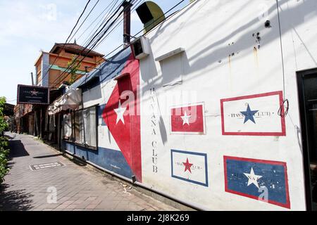 Reste des Club Havana in Poppies Lane 1, Kuta, Bali, Indonesien. Stockfoto