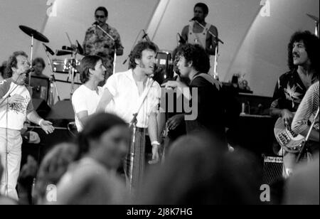 Jackson Browne, Bruce Springsteen, No Nukes, Konzert, Hollywood Bowl, 1981 Stockfoto