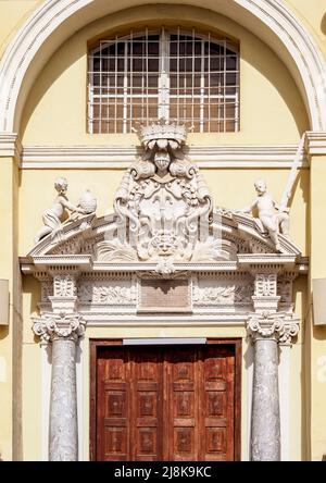 Kirche St. Peter und St. Paul, Detailansicht, Vilnius, Litauen Stockfoto