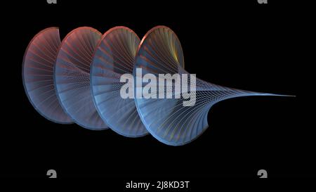 Dini's Oberfläche dreidimensionale mathematische Objekt. 3D Darstellung rendern Stockfoto