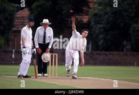 CRICKET-SPIEL LÄUFT. NEW SOUTH WALES, AUSTRALIEN. Stockfoto