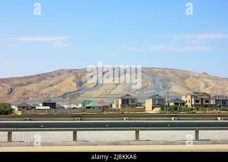 Aserbaidschan. Karadag Region. Ausbruch eines Schlammvulkans. Stockfoto