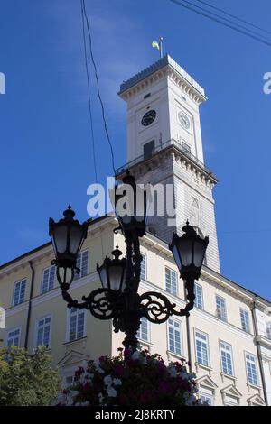 Rathaus in Lviv Stockfoto