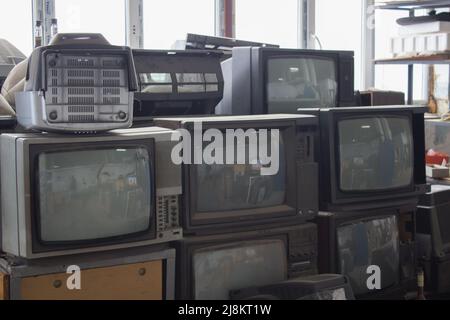 Kaputte Fernseher Stockfoto