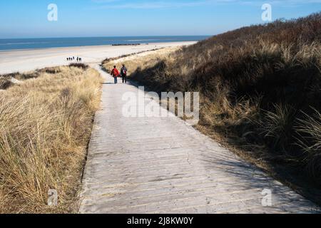 Weg zum Strand auf Spiekeroog, Deutschland Stockfoto