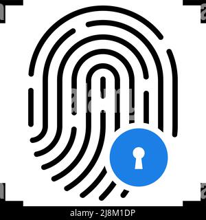 Fingerabdruck-Symbol wie Sicherheitszugriff Stock Vektor