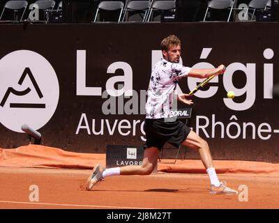 Oscar Otte (GER) im Einsatz gegen Lucas Pouille (FRA) während der Runde von 32 beim Open Parc Auvergne-Rhone-Alpes Lyon 2022, ATP 250 Tennisturnier am 16. Mai 2022 im Parc de la Tete d'Or in Lyon, Frankreich - Foto Patrick Cannaux / DPPI Stockfoto