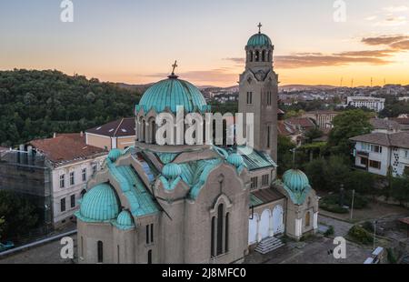 Domkirche Geburt der Gottesmutter in der Stadt Veliko Tarnovo, Verwaltungszentrum der Provinz Veliko Tarnovo im Norden von Zentralbulgarien Stockfoto