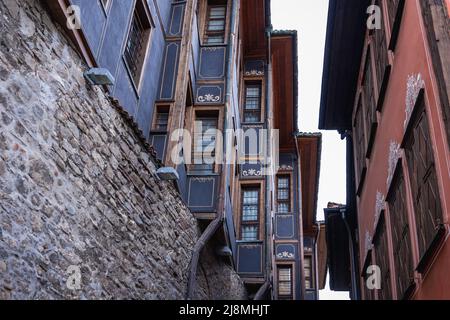 Regionales Ethnographisches Museum und Historisches Museum in Dimitar Georgiadi Haus in der Altstadt von Plovdiv - Architekturreservat in Plovdiv, Bulgarien Stockfoto