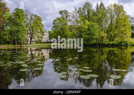 Pszczynski Park und Schloss in Pszczyna Stadt in Schlesien Region von Polen Stockfoto