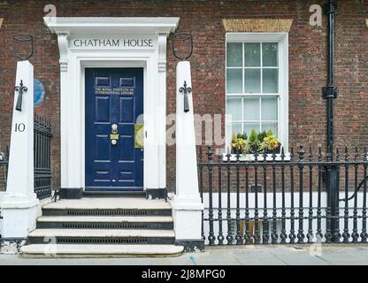 Chatham House, Sitz des Royal Institute of International Affairs, St. James's Square, London, England. Stockfoto